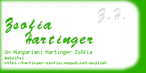 zsofia hartinger business card
